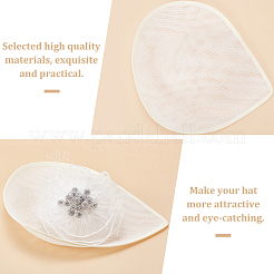 Base de fascinator mini chapeau en lin&nbsp;AJEW-WH0561-32E
