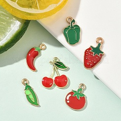 6pcs 6 styles de pendentifs en émail en alliage&nbsp;ENAM-YW0005-68