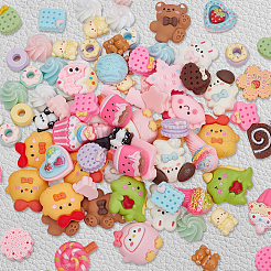 100pcs cabochons en résine opaque&nbsp;CRES-SP0001-15