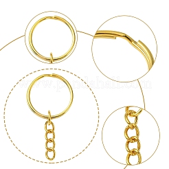 Geteilte Schlüsselringe aus Eisen und offene Biegeringe&nbsp;DIY-YW0010-53G