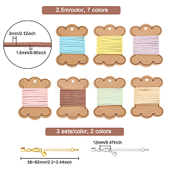 Kit para hacer pulseras de cordón trenzado&nbsp;DIY-BC0006-32