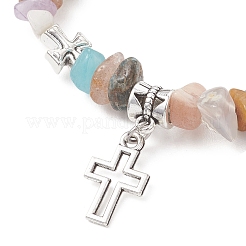 Bracelets à breloques croix en alliage&nbsp;BJEW-JB13307