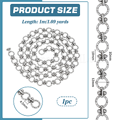 Bague en acier inoxydable avec chaîne à maillons ronds&nbsp;CHS-PH0001-12