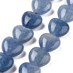 Gefärbte und erhitzte natürliche blaue Aventurinperlenstränge&nbsp;G-B022-34C