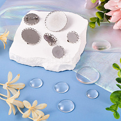 DIY Blanko-Kuppel-Broschenherstellungsset aus Edelstahl 304&nbsp;DIY-TA0009-60