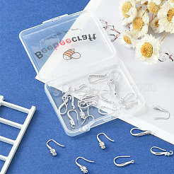24 Stück 6 Stile Messing Micro Pave klare Zirkonia Ohrringhaken&nbsp;KK-BBC0024-46