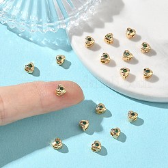 Perles en laiton vert zircon cubique shegrace&nbsp;XGRQ4H208-681G-A