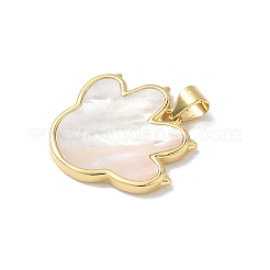 Pendenti in conchiglia naturale con pavé in ottone&nbsp;KK-L239-068G