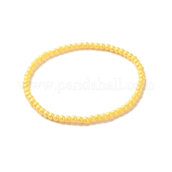 7 pièces 7 couleurs couleur bonbon rond acrylique perlé ensemble de bracelets de cheville extensibles&nbsp;AJEW-AN00488