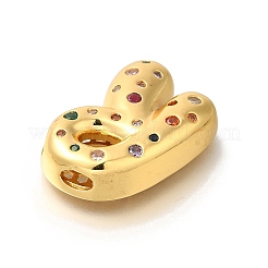 Ciondoli di zirconi in ottone&nbsp;KK-M295-13G-R