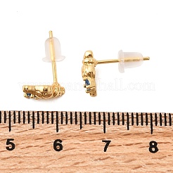 Messing Ohrstecker&nbsp;EJEW-C158-11C-G