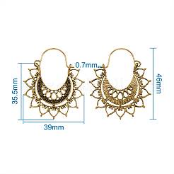 Orecchini a cerchio pendenti in lega stile bohemien retrò&nbsp;EJEW-TAC0003-02AG