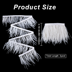 2 Yards Mode Straußenfeder Stoff Strang Kostüm Zubehör&nbsp;FIND-GF0003-42B