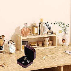 Cajas para gemelos de joyería de plástico y cuero sintético&nbsp;CON-WH0117-14B