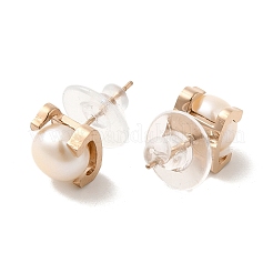 Natürliche Perle Ohrstecker&nbsp;EJEW-K268-01KCG