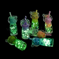 Transparentes und leuchtendes Acryl mit Anhängern aus Fimo&nbsp;TACR-G046-01