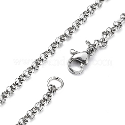 Collane con pendente in strass teschio con catene rolò&nbsp;NJEW-F309-03