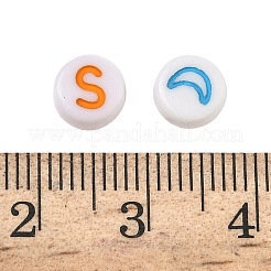 50g 4 Stil undurchsichtige weiße Acrylperlen&nbsp;MACR-FS0001-35