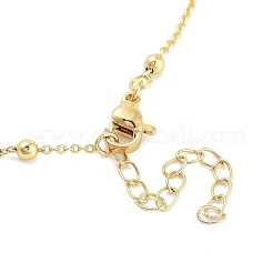 Messing Micro Pave klare Zirkonia Anhänger Halsketten&nbsp;LS-NJEW-Z035-04B-G