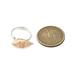 Natürliche Spiralmuschel-Fingerringe&nbsp;RJEW-TA00172-02