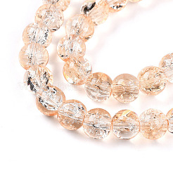 Crépitement transparent brins de perles de verre&nbsp;GLAA-T025-8mm-02I