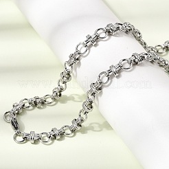 Set di gioielli con collana e bracciale a catena in acciaio inossidabile 304&nbsp;SJEW-L199-12P