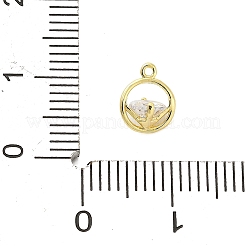 Adornos de latón micropavé de circonia cúbica&nbsp;ZIRC-F143-02G