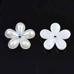 Capuchons de perles acryliques électrolytiques à 5 pétale&nbsp;PACR-T014-02