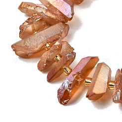 Granos de cristal de cuarzo natural electrochapa hebras&nbsp;G-F800-B09