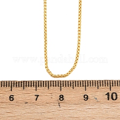 Collane scorrevoli regolabili con catena a maglie in ottone da 1 mm&nbsp;KK-H533-10B-G