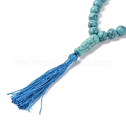 Perline turchese sintetico Elasticizzato bracciali&nbsp;BJEW-I319-01M