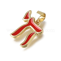 Pendentifs en laiton émail&nbsp;KK-C262-04G