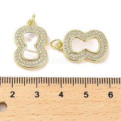 Pendenti in zirconi cubici trasparenti in micro pavè di ottone&nbsp;KK-K365-24G