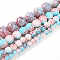 Perles de verre de peinture de cuisson&nbsp;X1-DGLA-N003-4mm-C03