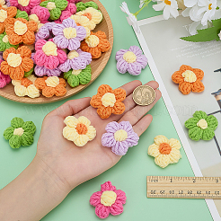50 Stück 5 Farben handgemachtes Strick-Ornament-Zubehör aus Baumwolle&nbsp;DIY-ME0001-44B