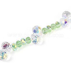 Brins de perles en verre électrolytique et strass acryliques&nbsp;MAK-T011-07D