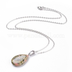 Colliers de pierres précieuses Pendentif naturelles et synthétiques&nbsp;X-NJEW-JN02160