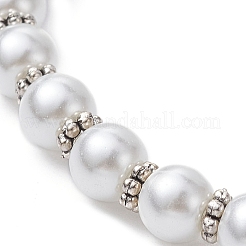 Bracciali di perline perla tratto vetro&nbsp;BJEW-JB09696