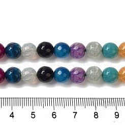 Gefärbte und erhitzte natürliche Drachenadern Achat Perlenstränge&nbsp;X-G-P539-A01-20