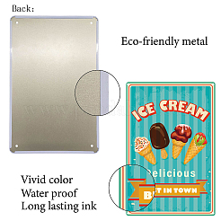 Cartel de chapa de metal vintage&nbsp;AJEW-WH0157-097