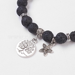 Bracciali elasticizzati in pietra mista naturale e sintetica&nbsp;BJEW-JB03772
