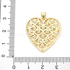 Pendentifs avec zircon cubiques à micro-pavés en laiton&nbsp;KK-D325-31G