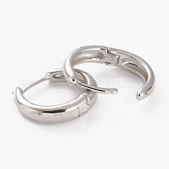 Ottone orecchini a cerchio Huggie&nbsp;EJEW-C502-12P