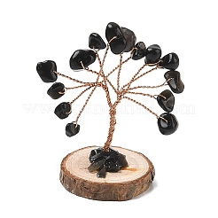Chips de obsidiana natural decoraciones del árbol de la vida&nbsp;GG-CBAEDF6-01O