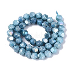 Perles de verre opaque électroplaquées teintées à effet ombré&nbsp;EGLA-Q130-01A-07
