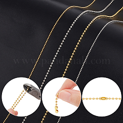Kit de fabrication de colliers à chaînes de perles en fer de 2 style et 2 couleurs&nbsp;DIY-GL0002-55