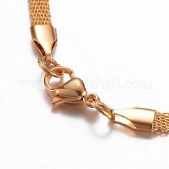 304 Edelstahl-Mesh-Kettenhalsketten&nbsp;NJEW-G256-02G