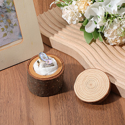 1 Stück Ringboxen aus Holz mit Deckel&nbsp;DJEW-SP0001-10