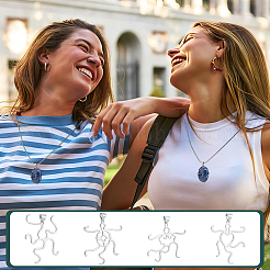 4 pièces 4 styles de pendentifs en laiton&nbsp;KK-PH0010-44P