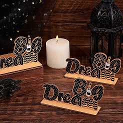Lindenholz-Kuchen-Einsteckkartendekoration&nbsp;DIY-WH0016-72